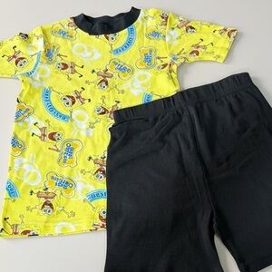 NWOT Kids Spongebob Matching Tee and Shorts Set- Size 10